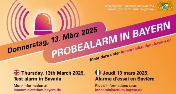Landesweit einheitlicher Probealarm am 13. März 2025