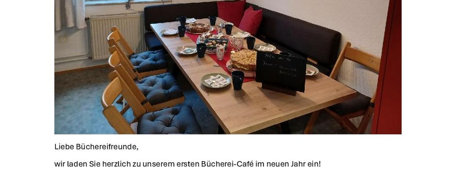 Einladung zum Bücherei-Café am 14.01.2026