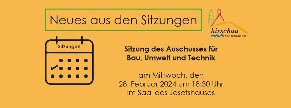 Bauausschusssitzung am 28.02.2024