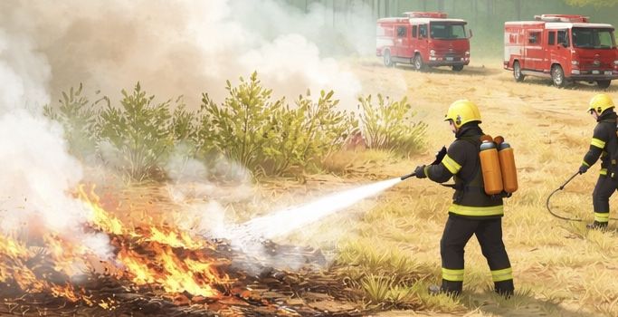 Ausbildung der Fachgruppe Vegetationsbrandbekämpfung