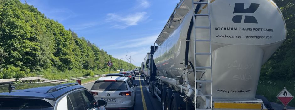 A3 bei Koblenz: Unfall sorgt für Stau Richtung Frankfurt
