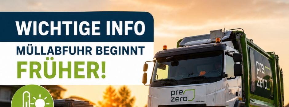 Früherer Start der Müllabfuhr wegen Hitze