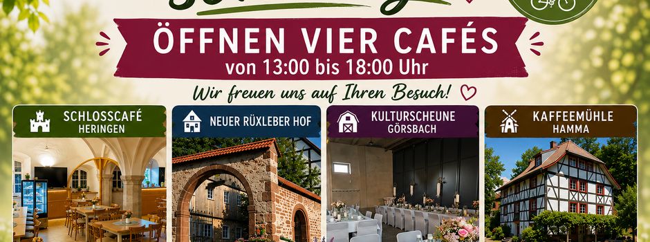 unsere vier Cafes freuen sich auf die Radler 