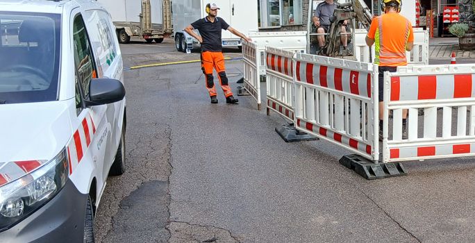 Stadtwerke Elzach rechtzeitig zur Stelle