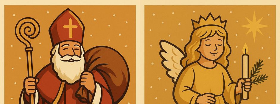 Der Nikolaus und das Christkind kommen nach Reudelsterz