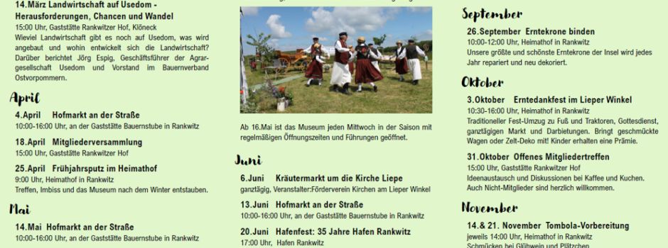 Programm 2026 Heimatverein Lieper Winkel