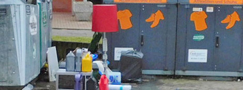 Altöl am Altglascontainer