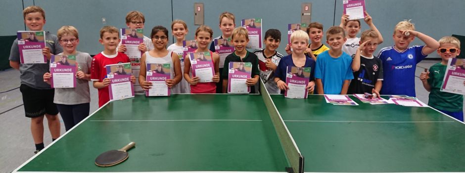 Erfolgreiche Tischtennis-Minis in Clarholz