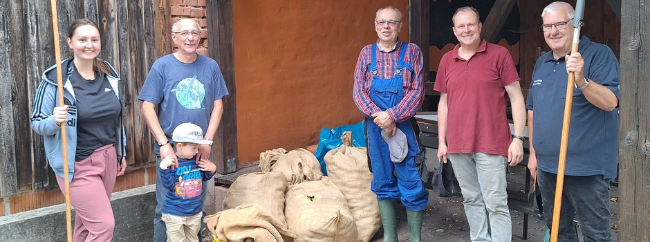 Äpfel für den Kindergarten gesammelt