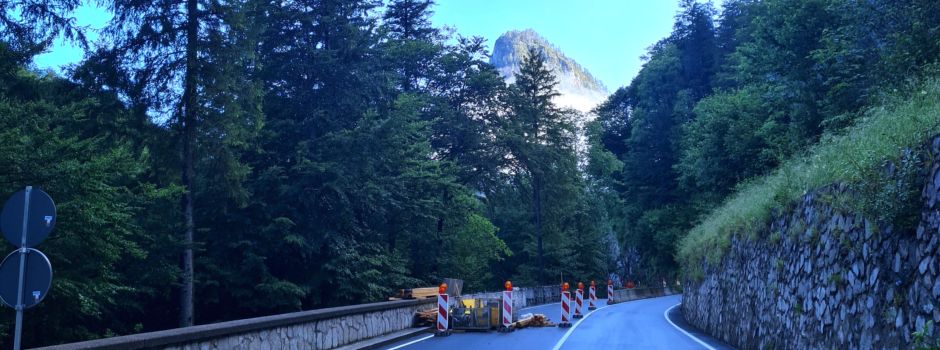 Halbseitige Sperrung auf B305 zwischen Inzell u. Schneizlreuth