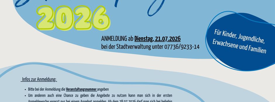Sommerprogramm 2026