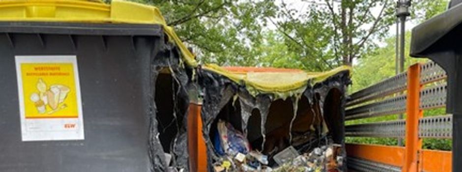 Hunderte Mülltonnen in Wiesbaden abgefackelt: ELW schlägt Alarm