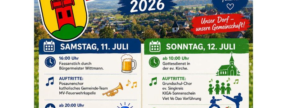 Einladung zum Dorffest Fahrenbach 