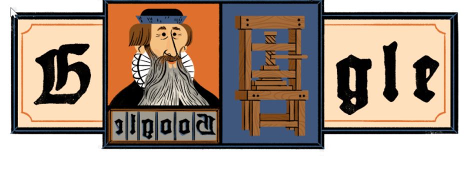 Google ehrt Johannes Gutenberg auf Startseite