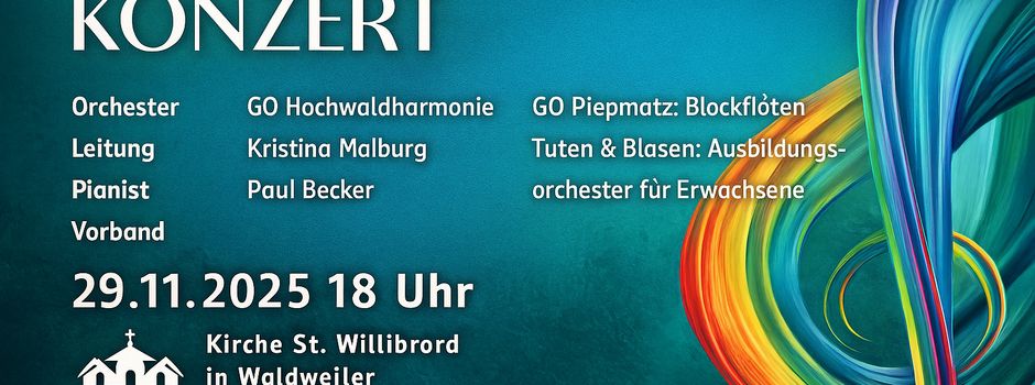 Kirchenkonzert des Gemeinschaftsorchesters Hochwaldharmonie