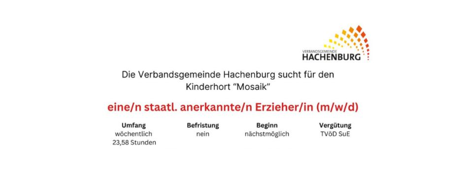 📣Erzieher (m/d/w) gesucht!