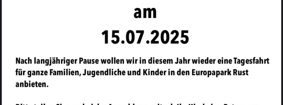 VfL Sportjugend: Tagesfahrt für Familien, Jugendliche und Kinder in den Europapark