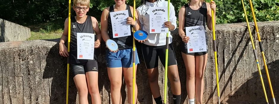 Jugendleichtathletik der SpVgg Burgbrohl beim Werfertag in Idar Oberstein 