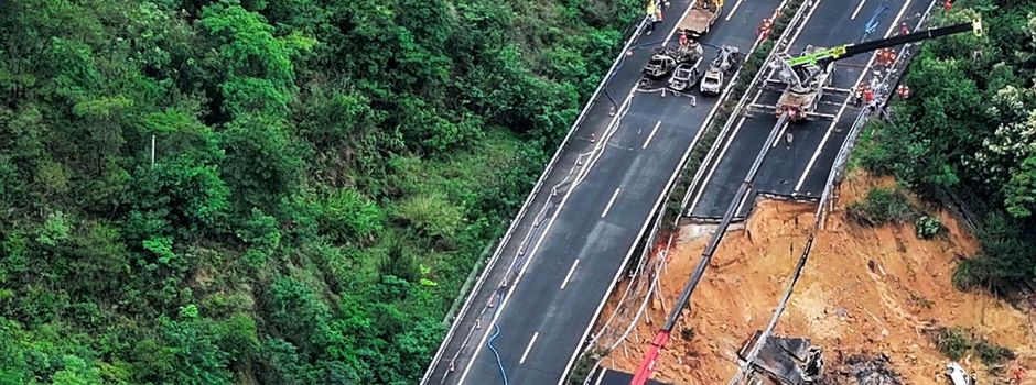 Viele Tote nach Autobahn-Einsturz in China