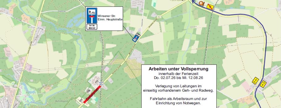 Arbeiten unter Vollsperrung