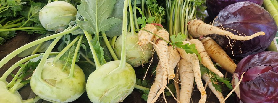 Saisonaler Wochenmarkt 