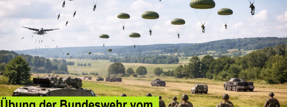 Bundeswehr-Übung im Raum Düren mit Luft- und Fallschirmsprüngen