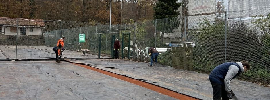 Tennisplätze winterfest gemacht 