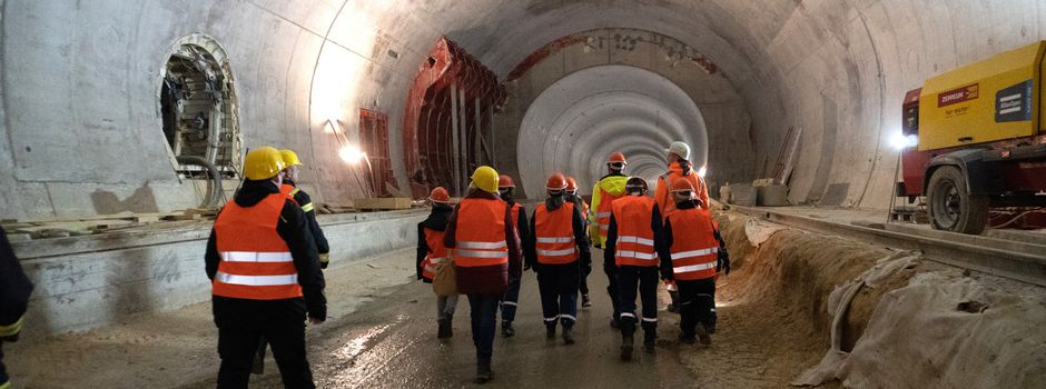 Besichtigung der Tunnelbaustelle in BZA