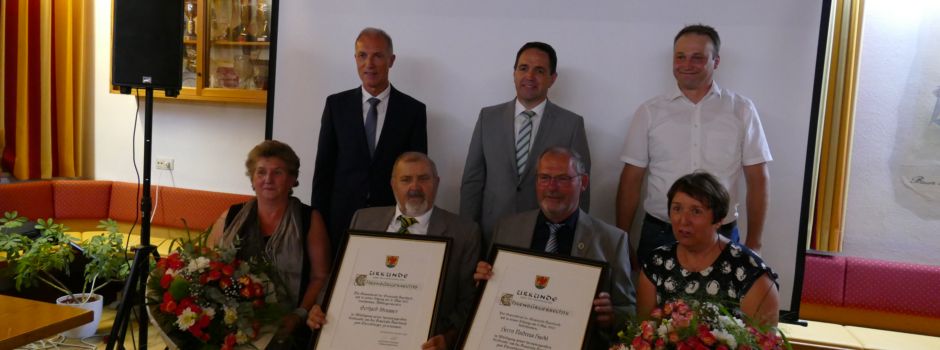 Auerbachs erste Ehrenbürger: Gerhard Strasser & Andreas Hackl