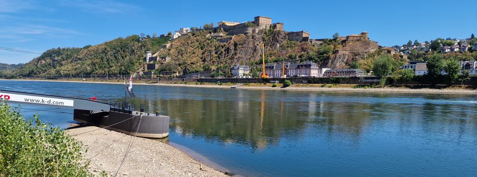 Nur noch ein Zentimeter Wasser: Rhein in Koblenz erreicht Rekord-Tief