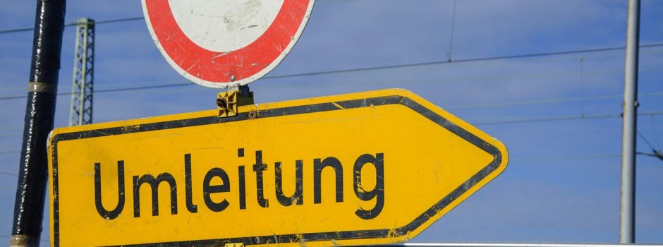 Umleitung wegen Sanierung der Kreisstraße 9 bei Borod