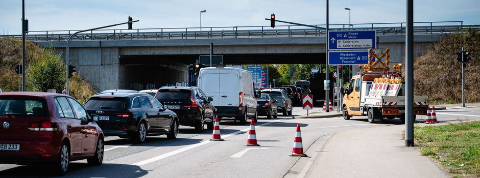 Vollsperrung auf A643 zwischen Mainz und Wiesbaden
