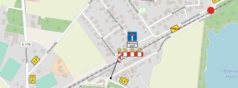 🚧 Bahnübergang an der Eisenbahnstraße wird saniert – Vollsperrung ab 21. Juli 🚆