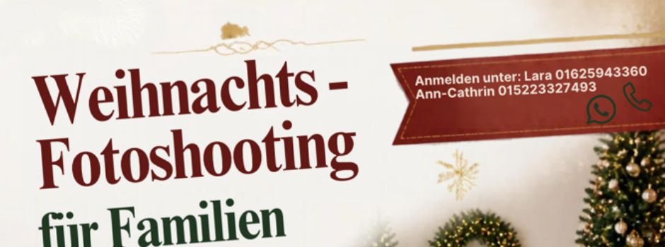 Weihnachts-Fotoshooting für Familien