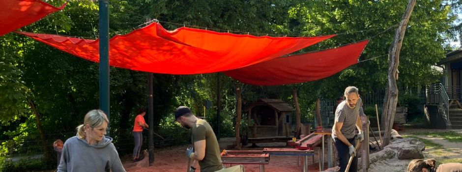 Große Gartenaktion in der Kita " Die kleinen Strolche"