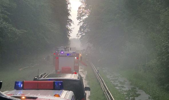 Nach dem Unwetter erneut im Einsatz
