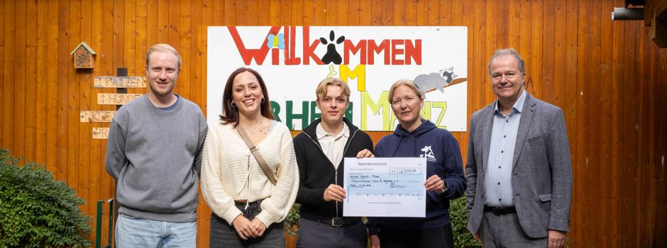 Mainzer Hotel-Azubis spenden 2500 Euro für Tierschutzverein