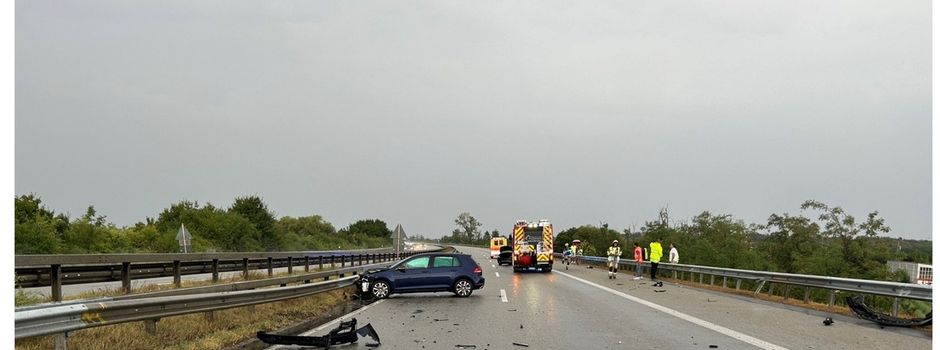 Aquaplaning sorgt für mehrere Unfälle und Vollsperrung auf A6 bei Laumersheim