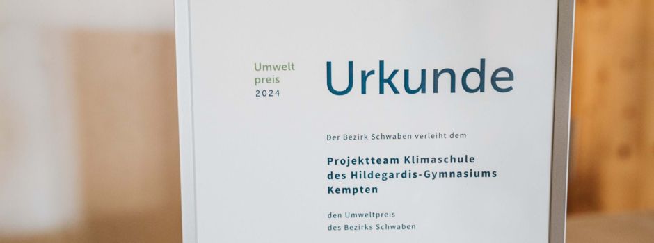 Der Umweltpreis des Bezirks Schwaben 2025: jetzt bewerben!