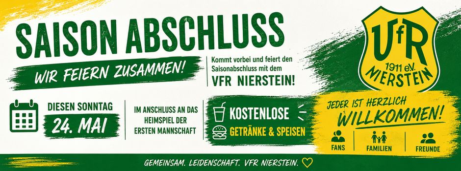 „Wir feiern zusammen!“: VfR Nierstein lädt zum großen Saisonabschluss
