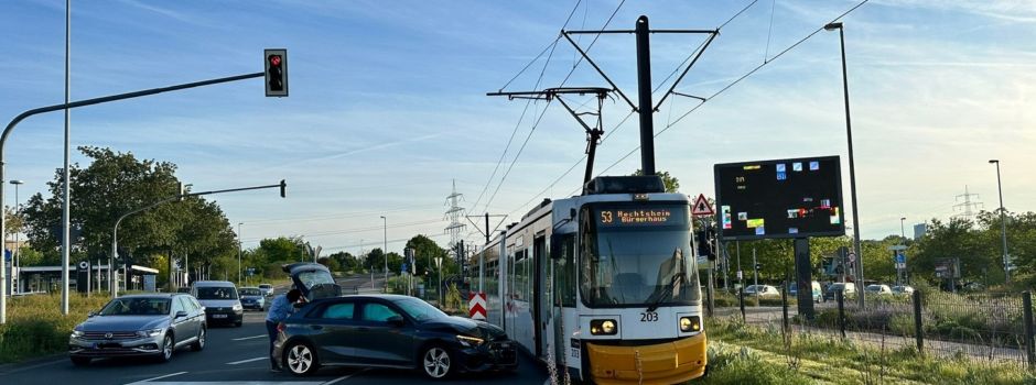 Unfall mit Straßenbahn in Mainz-Bretzenheim