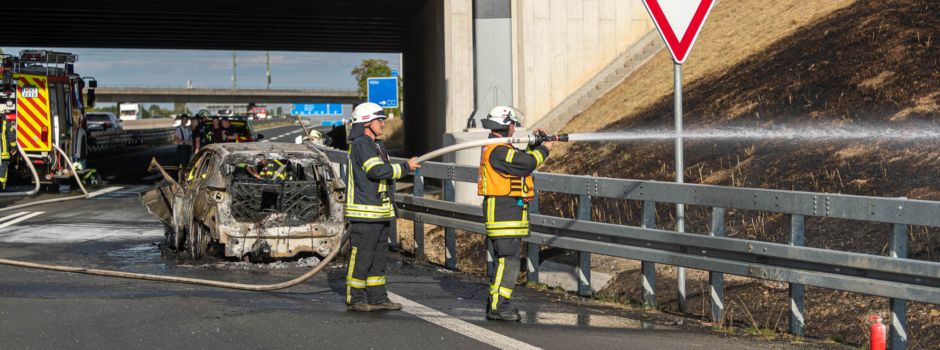 Brand am Wiesbadener Kreuz