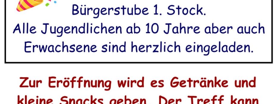 Eröffnung Jugendtreff 17.01.25