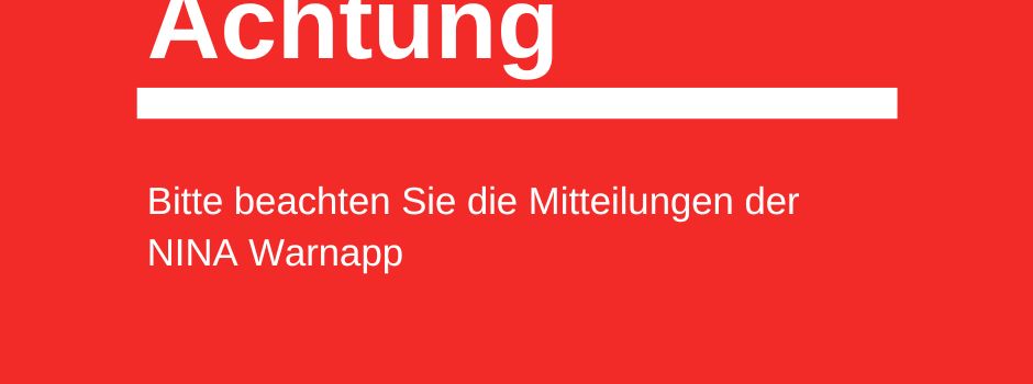 Mitteilung der NINA Warnapp