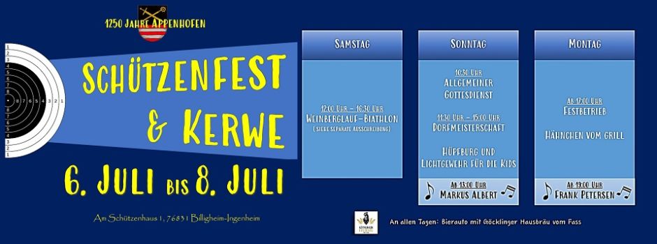 Schützenfest & Kerwe im Jubiläumsjahr Appenhofen