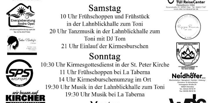 Altendiezer Kirmes 2025 – Wir feiern vom 10. bis 13. Oktober!