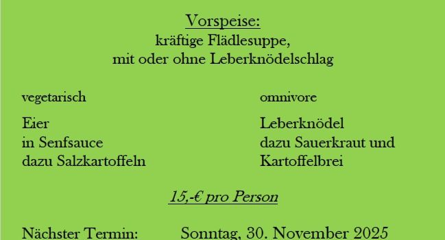 Essen mit Nachschlag... wie bei Muttern