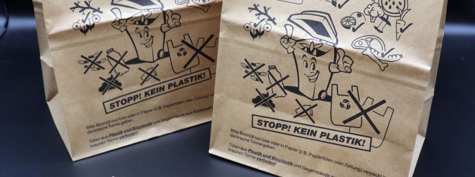 Stadt verteilt einmalig Gratis-Papiertüten für Biomüll an Haushalt