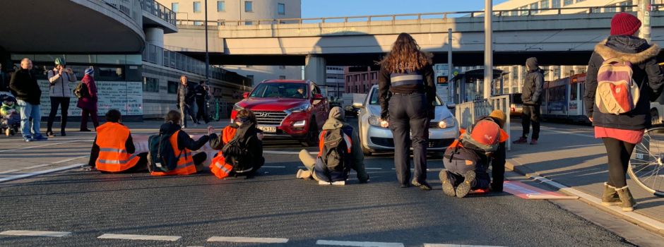 Klimaaktivisten blockieren Mainzer Straßen