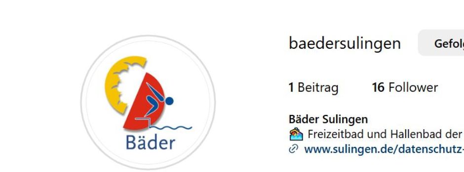 Neu: Bäder-News auf Insta